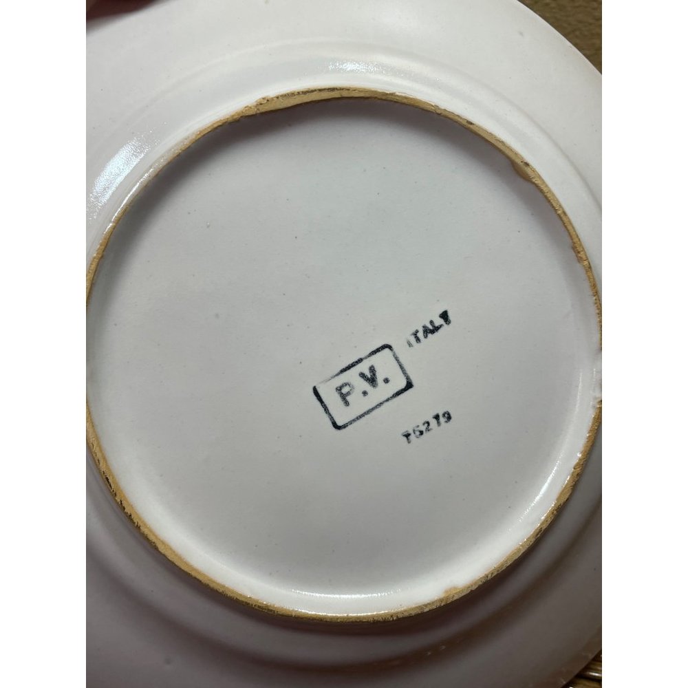 Vietri Italian PV Pottery Blue Grapes UVA Salad Plate 8" - Picture 3 of 7